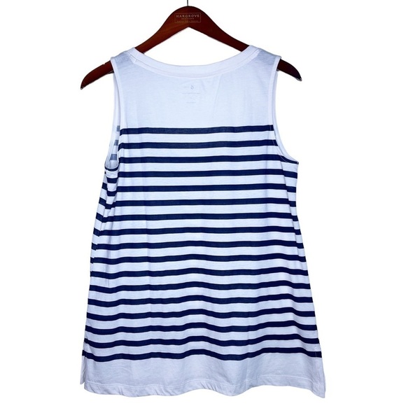 LOU & GREY NEW Striped Softserve Slub Pocket Tank Top Size Small - Picture 9 of 14
